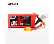 ONBO Ultralight 1300mAh 14.8V 130C 4S1P Lipo Battery