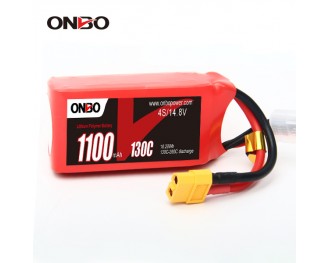 ONBO Ultralight 1100mAh 14.8V 130C 4S1P Lipo Battery
