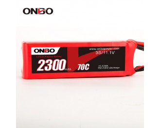 70C 3S 2300mAh lipo,2300mah small lipo,ONBO 3S 70C lipo,11.1V lipo battery